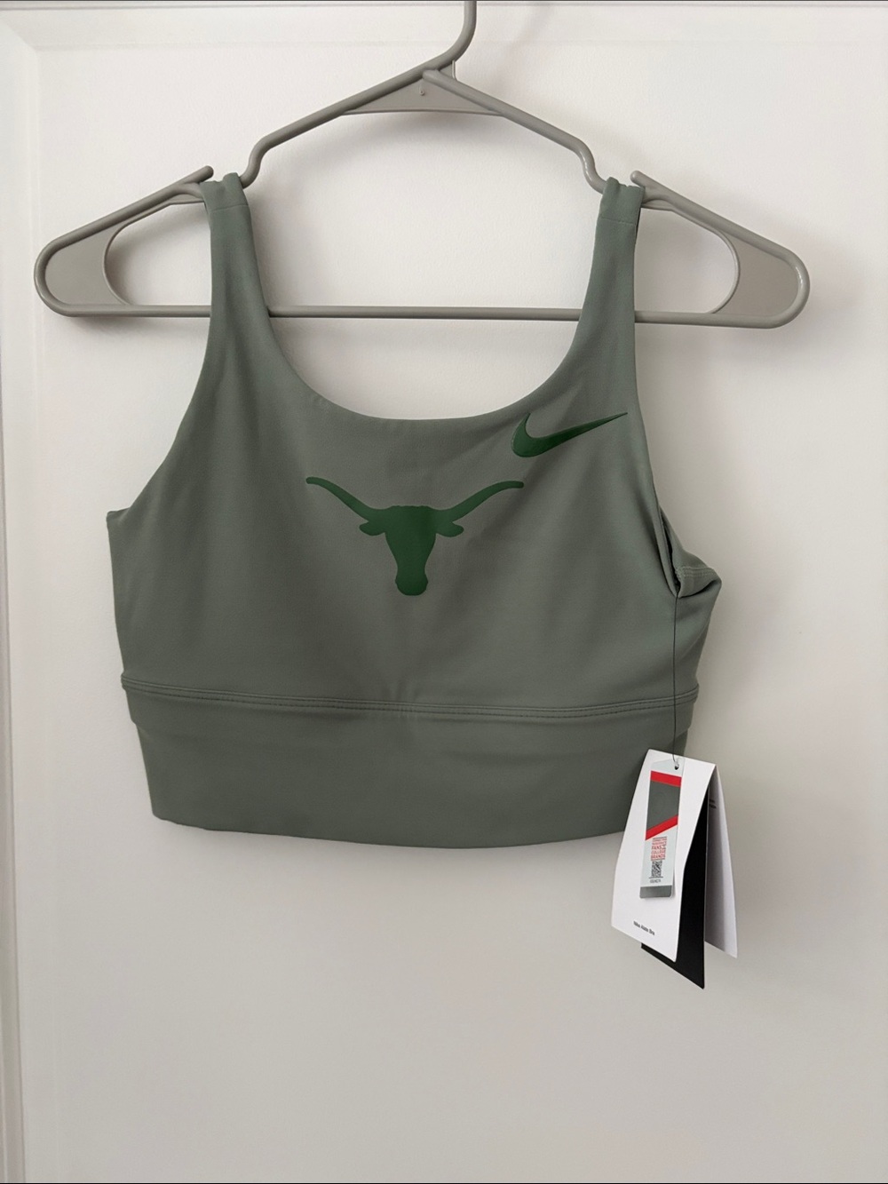 Nike Olive Green Texas Longhorn Logo Sports Bra
